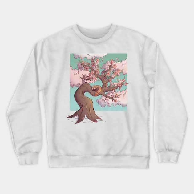 Sweet Dreams Red Panda Crewneck Sweatshirt by Melissa Jan